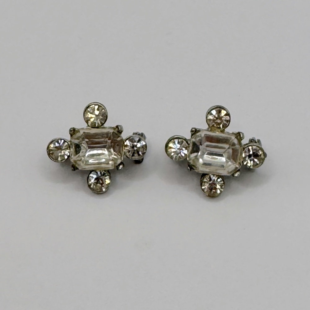 VINTAGE Crystal Mini Brooch Set